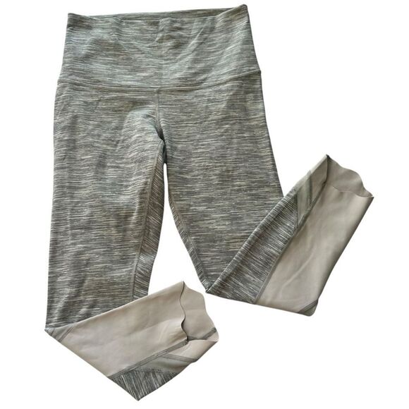 Lululemon Wunder Under Crop II Scalloped hem Roll Down Mesh size 6 - Picture 4 of 11